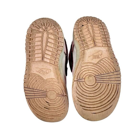 Nike Dunk Low Toddler 9C Pink Foam Red White Sneaker Shoes - Picture 6 of 7